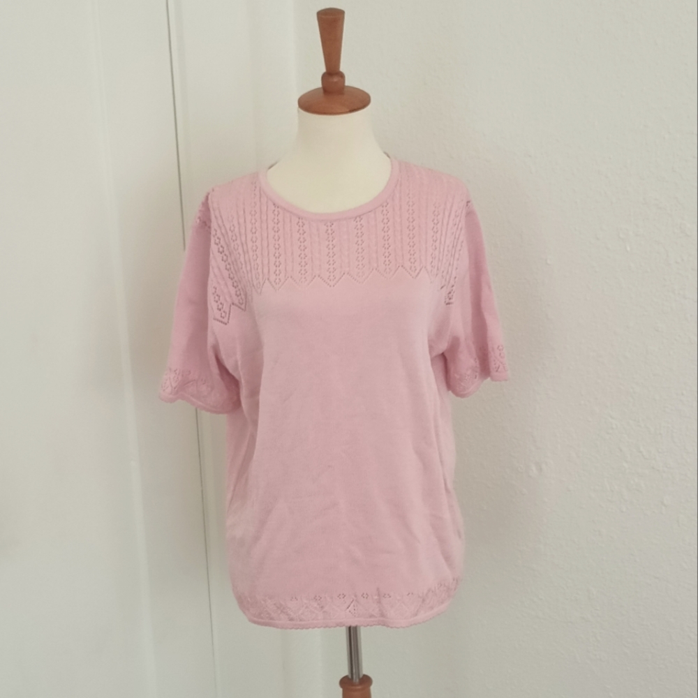 🌷3/15🌷 Alfred dunner knit shirt sleeve top size m